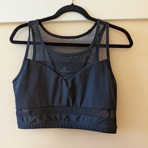 90 Degree Cropped Yoga black mesh bra tank